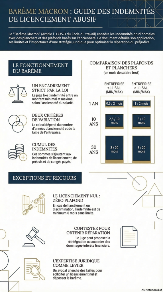Infographie : Guide des indemnités de licenciement