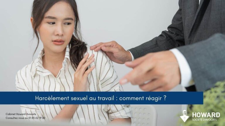 Harcèlement sexuel au travail comment réagir